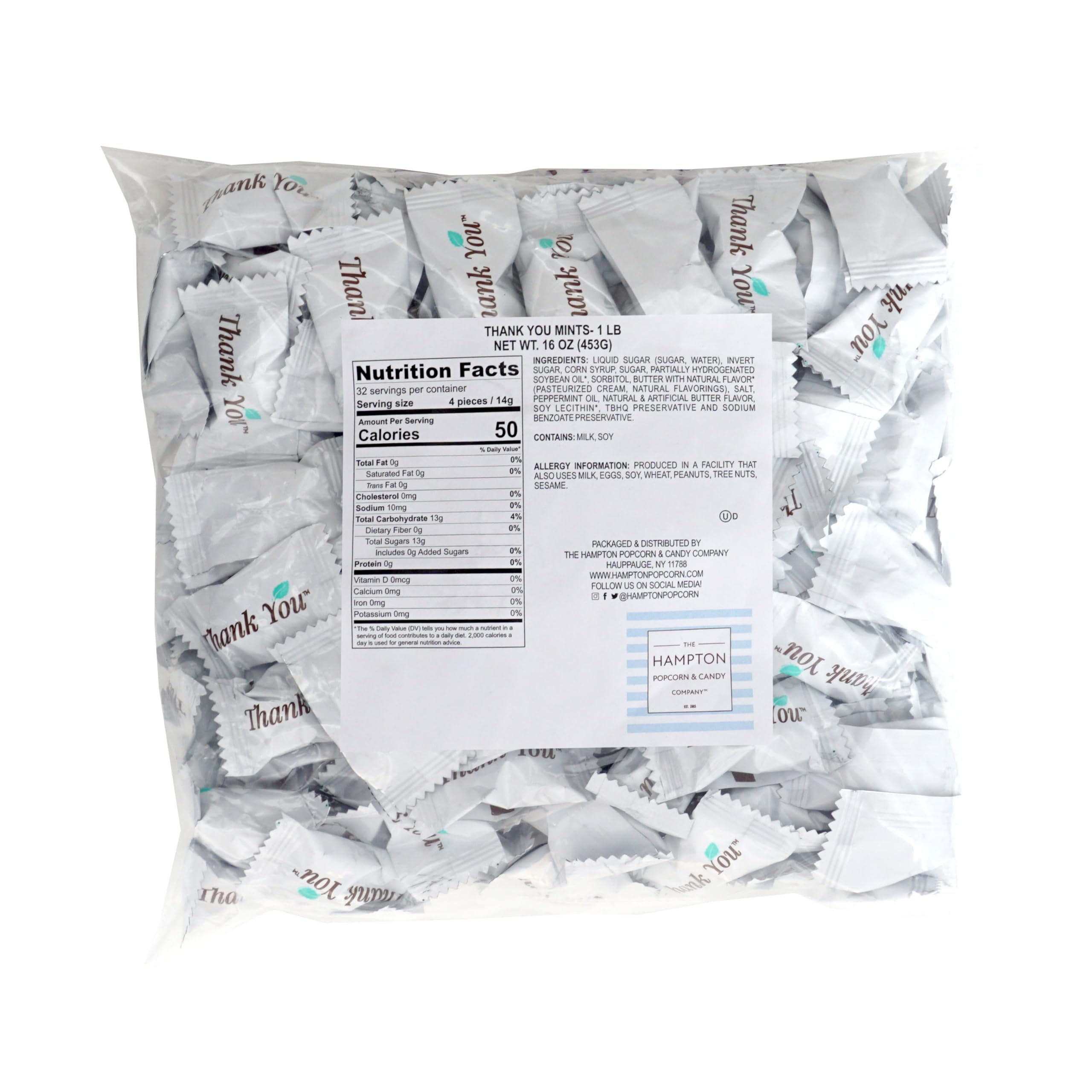 Close-up of The Hampton Candy Company buttermints showing creamy texture.