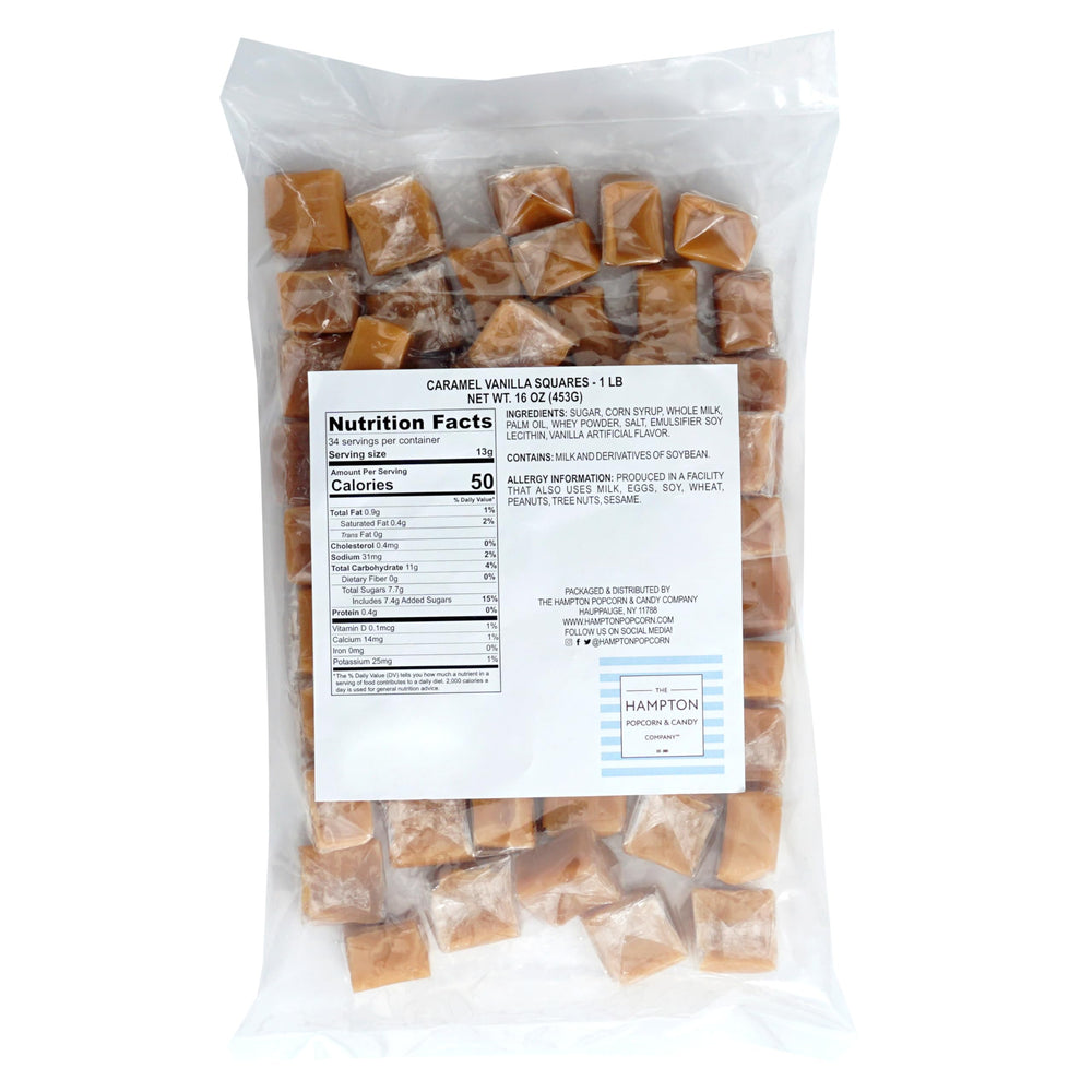 The Hampton Candy Company vanilla caramel cubes with creamy texture for gifting