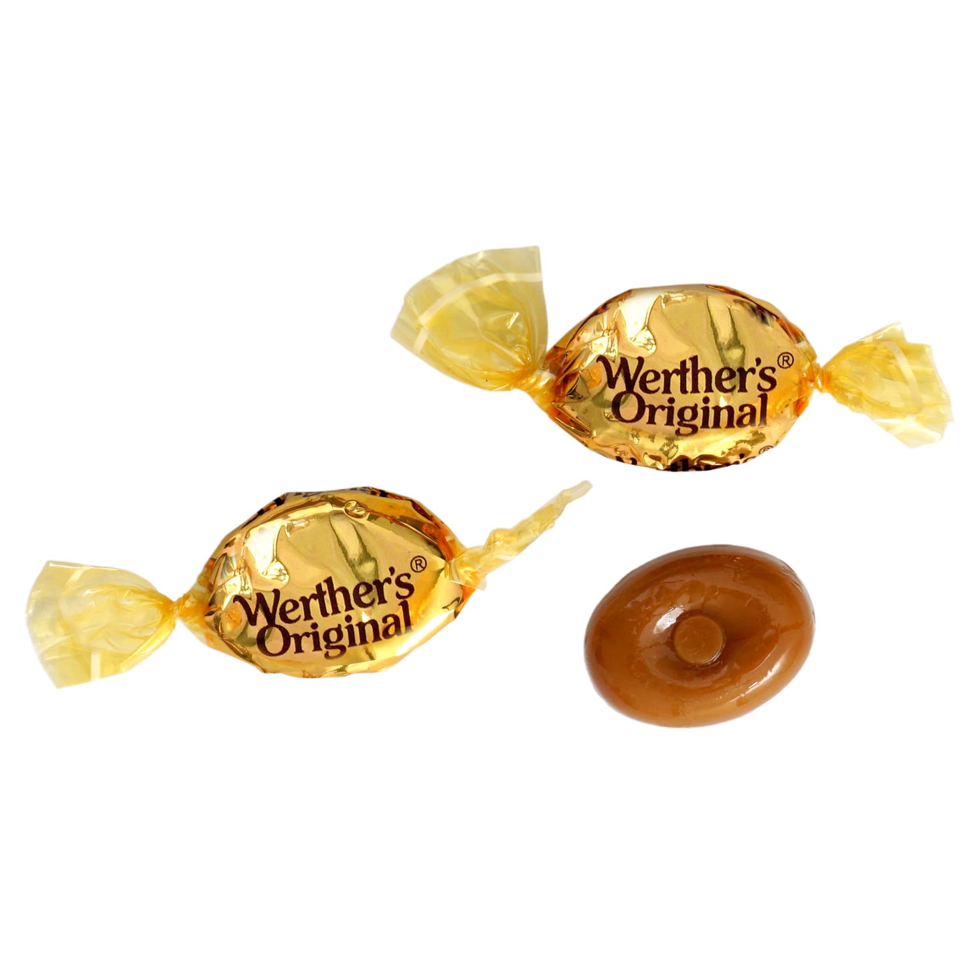 Individually wrapped Werther's Original pieces for on-the-go snacking.