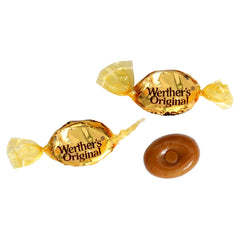 Individually wrapped Werther's Original pieces for on-the-go snacking.