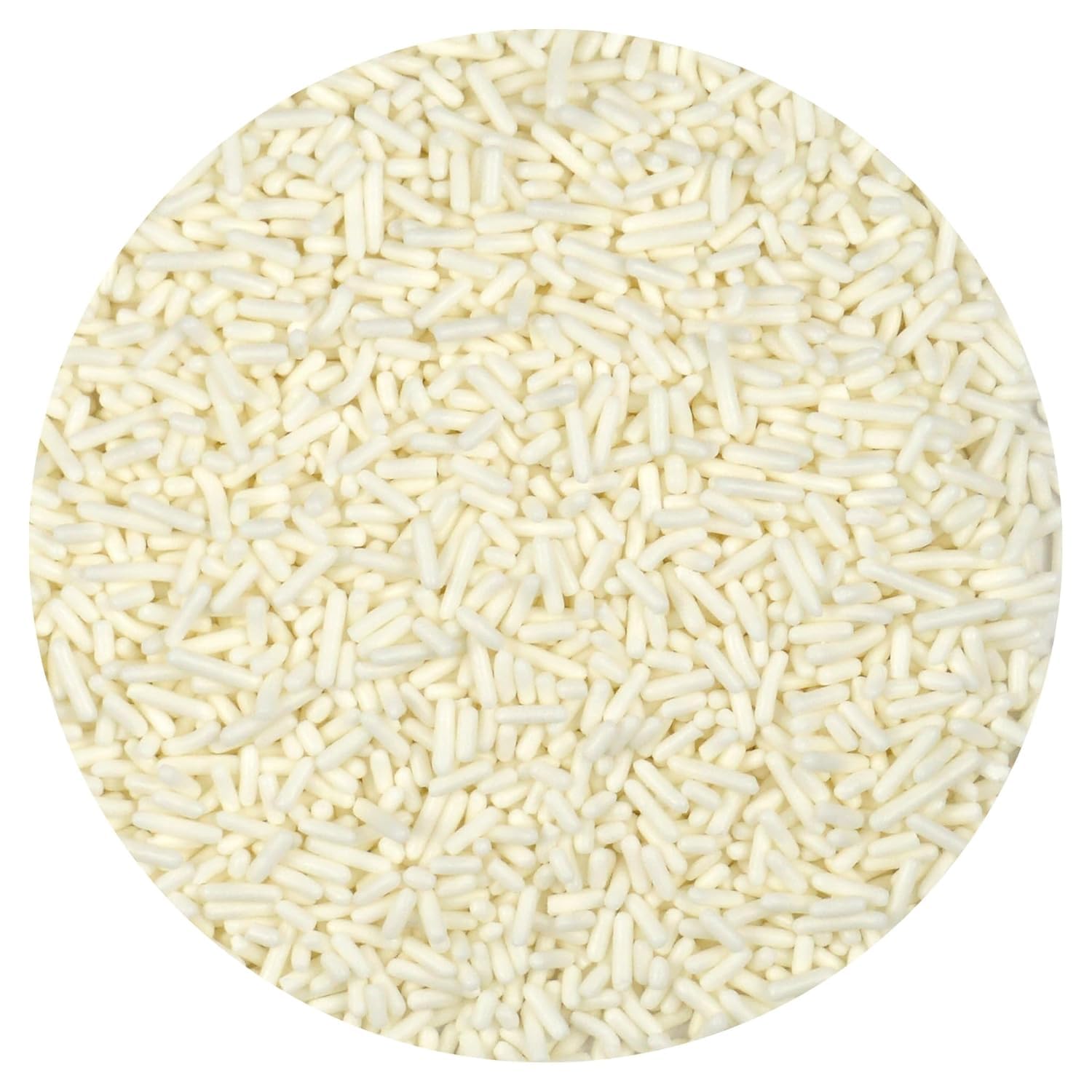 The Hampton Candy Company white sprinkles brighten cakes and cookies