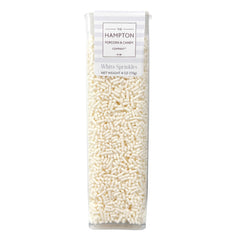 The Hampton Candy Company 4 oz jar white sprinkles for baking and dessert presentation