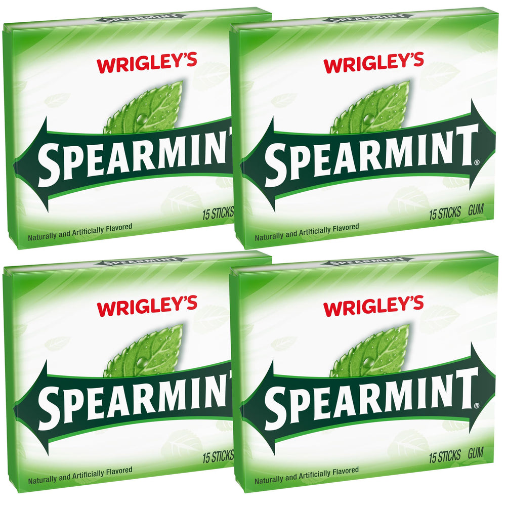 The Hampton Candy Company Wrigley Spearmint gum box ready for sharing and fresh breath.
