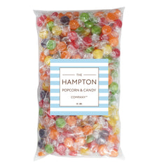 The Hampton Candy Company fruit discs close-up, vibrant flavors for gatherings.