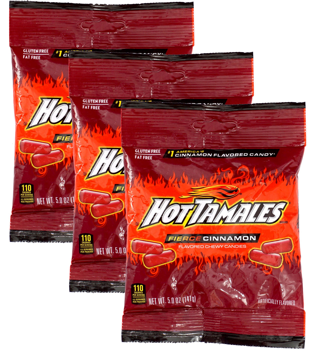The Hampton Candy Company Hot Tamales Fierce Cinnamon 5oz bag for bold movie-night snacking