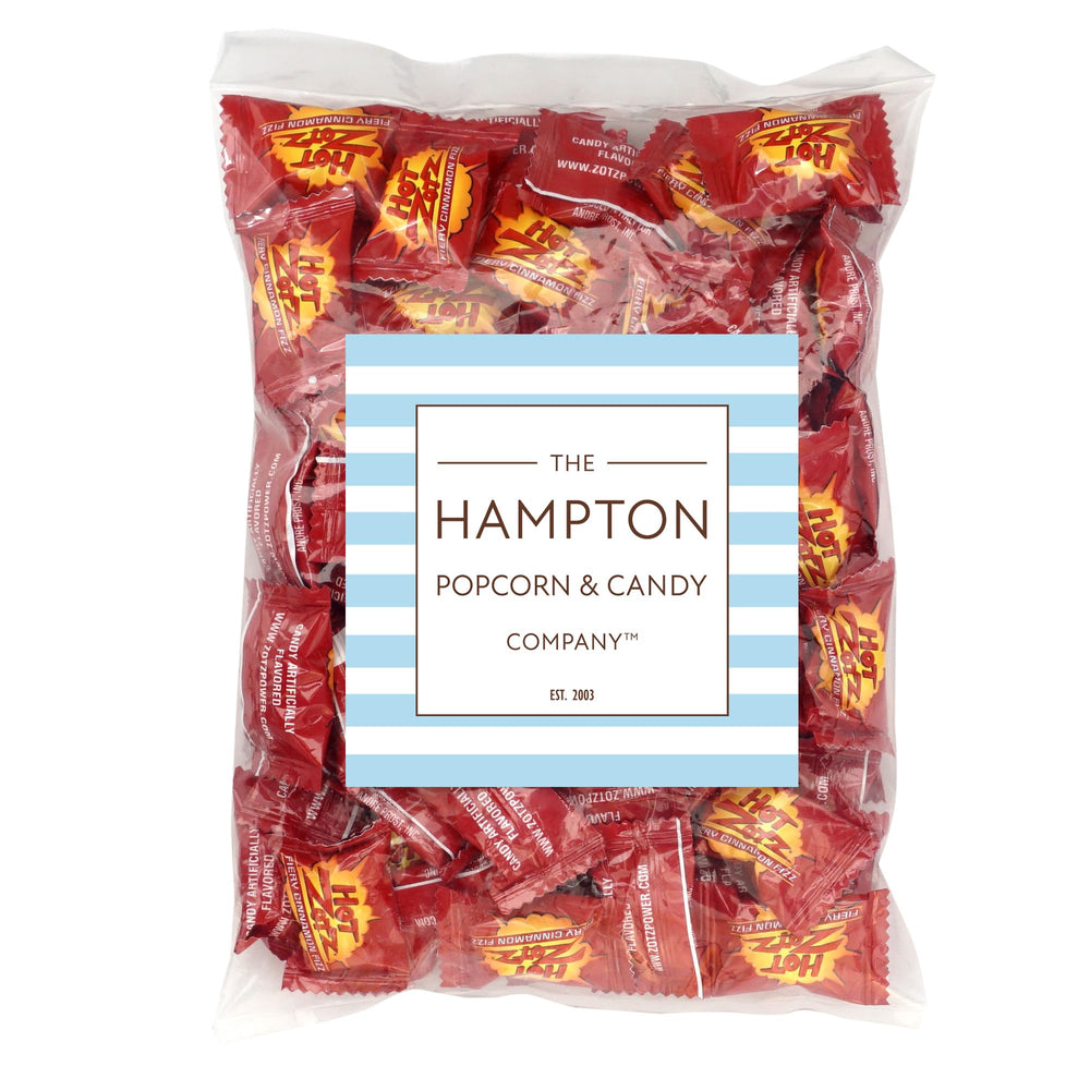 Hot Zotz Fiery Cinnamon Fizz candies close-up showcase bold cinnamon flavor and fizzy bite.