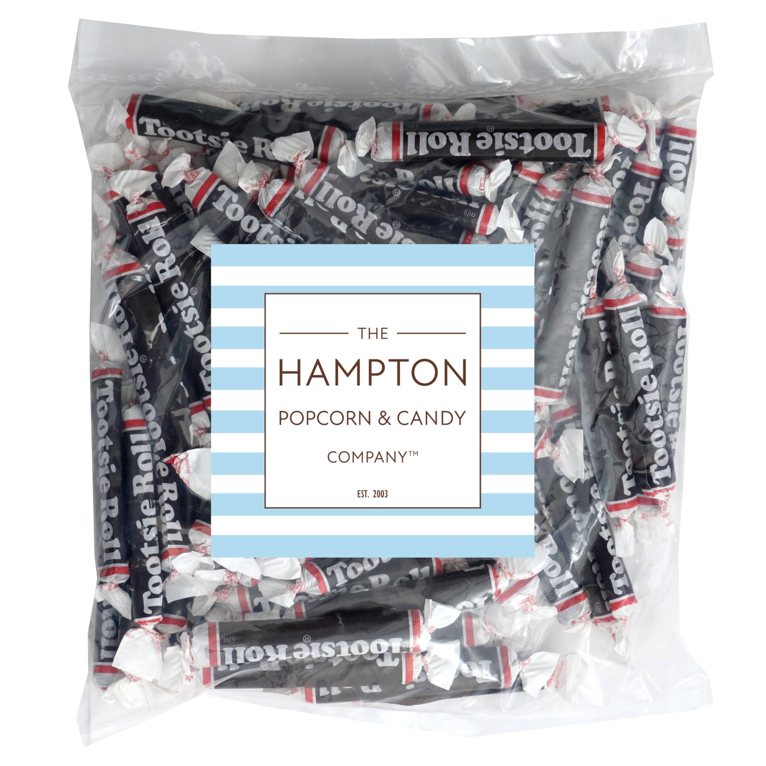 Close-up of a 3-inch Tootsie Roll, nostalgic chocolate treat.