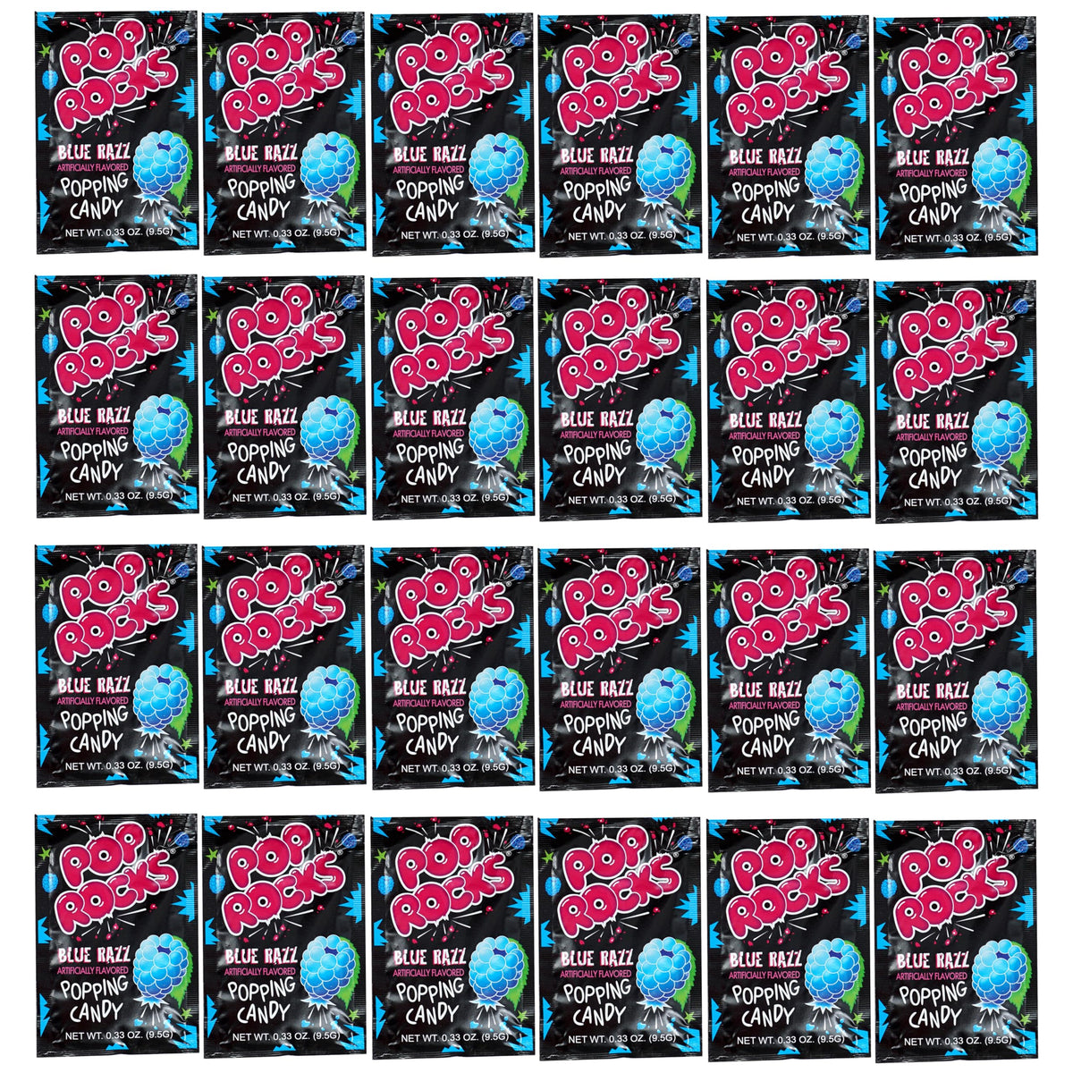 The Hampton Candy Company Pop Rocks Blue Razz pack ready for sharing.