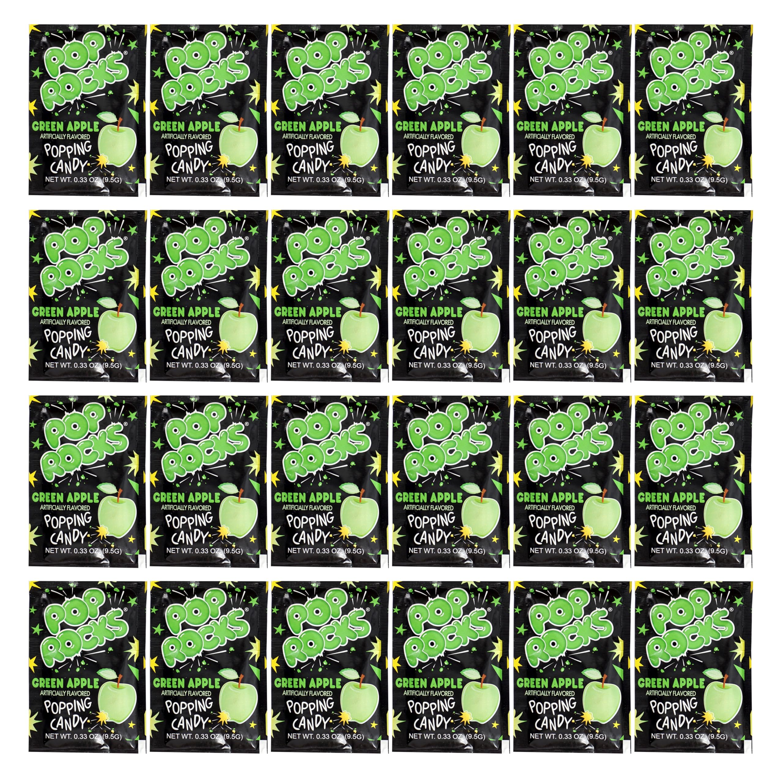 The Hampton Candy Company Pop Rocks Green Apple with a popping texture for fun snacking.