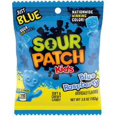 The Hampton Candy Company Sour Kids Blue Raspberry bag for on-the-go snacking.