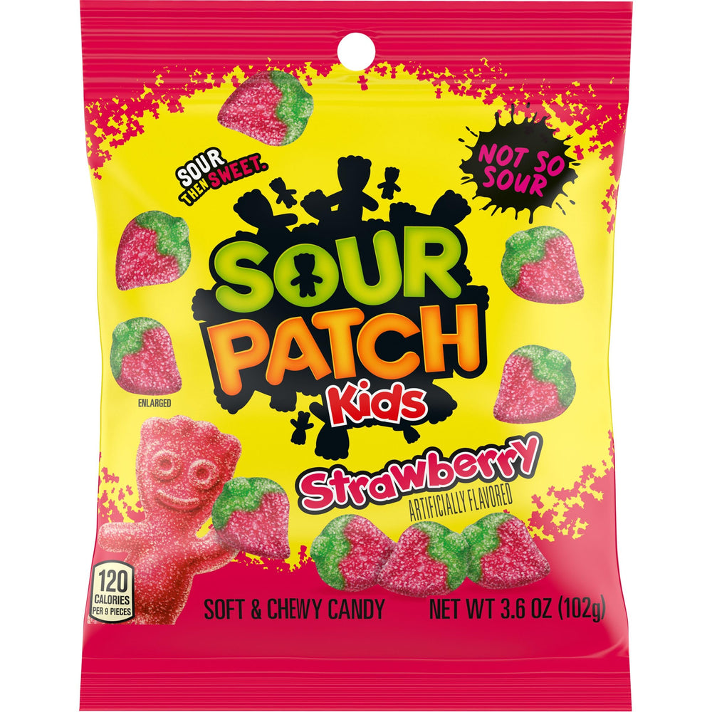 Sour Kids Strawberry packs shown as party-friendly treats.