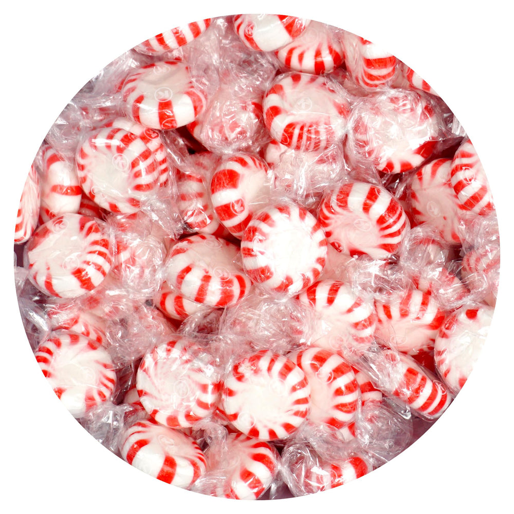 The Hampton Candy Starlight Mint with red-white swirl for festive snacking.