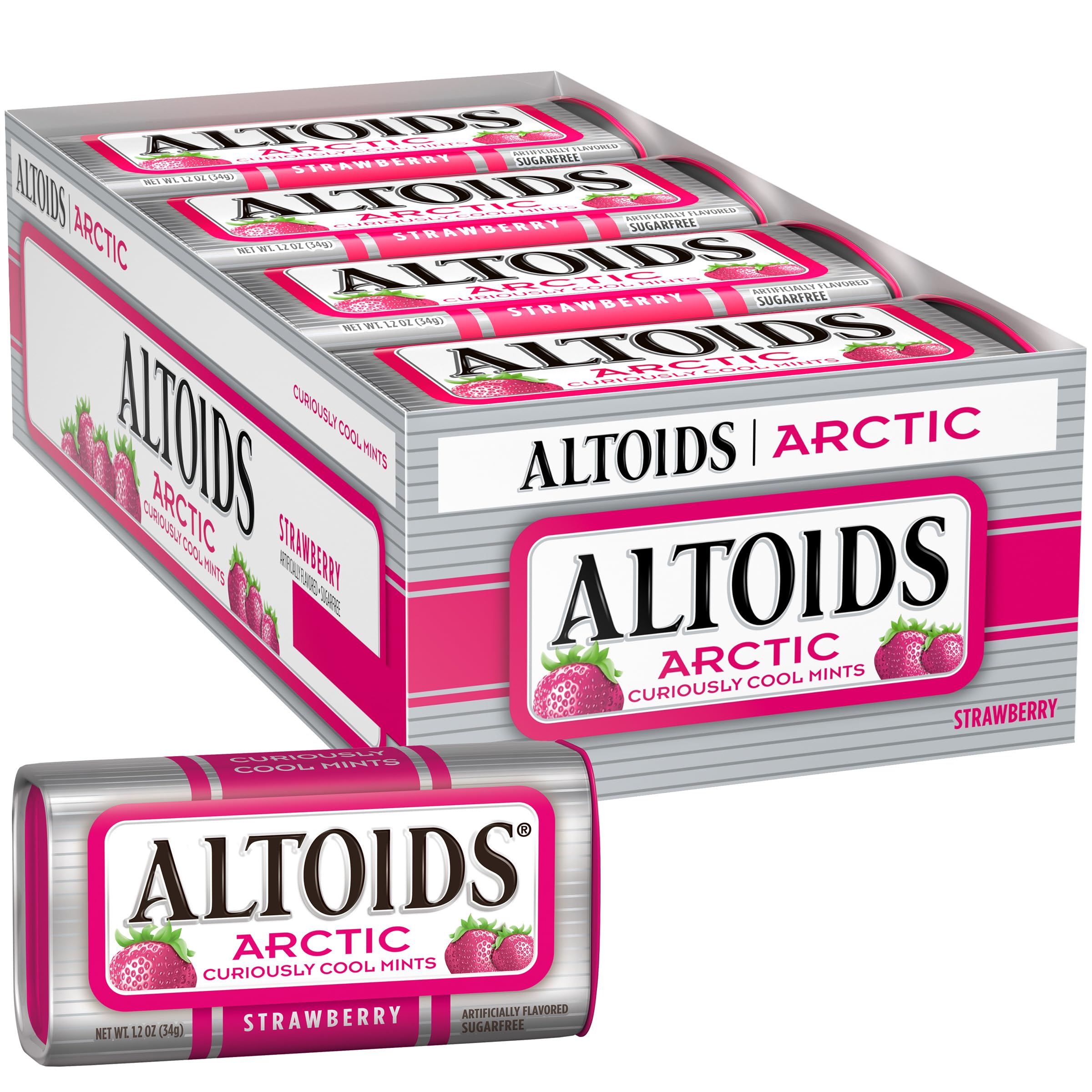 The Hampton Candy Company Strawberry Mints tin ready for on-the-go freshness