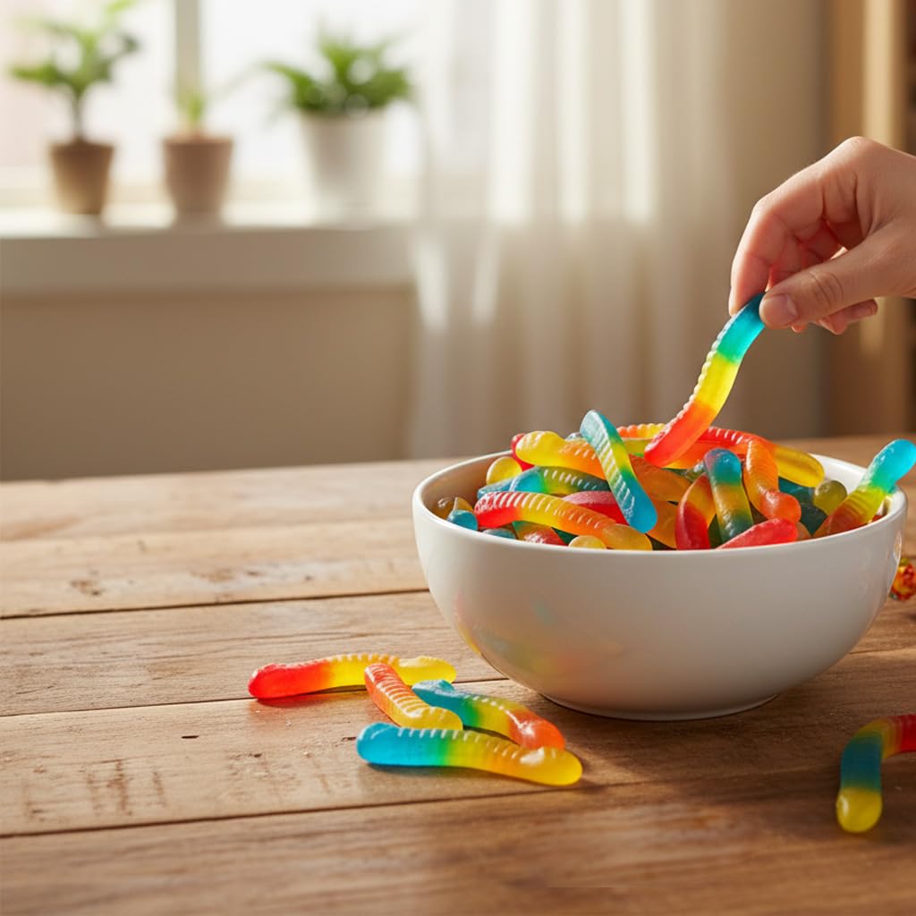 The Hampton Candy Company gummy worms ideal for movie nights or gift baskets.