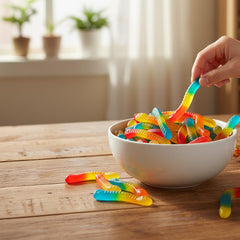 The Hampton Candy Company gummy worms ideal for movie nights or gift baskets.