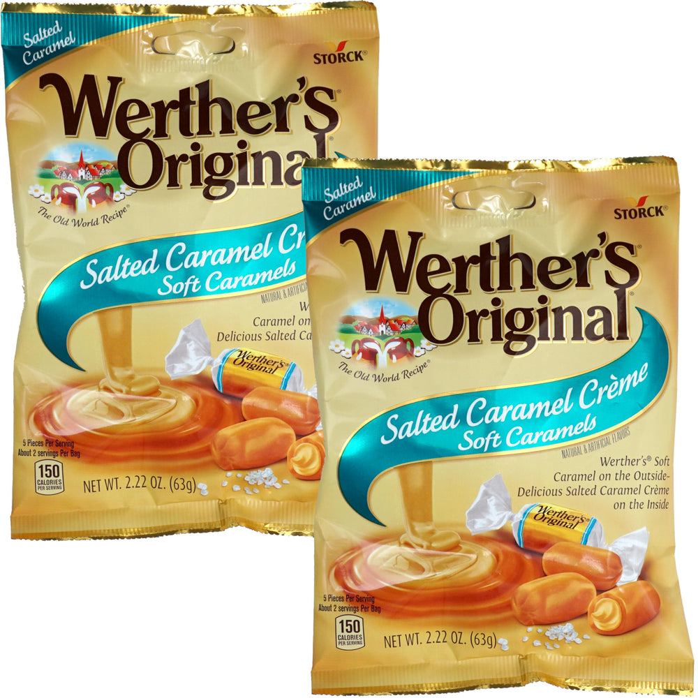 Werther's Soft Caramel bags from The Hampton Candy Company for on-the-go snacking.