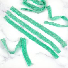 Green Apple Sour Belts ideal for kids' snack time and school lunches.
