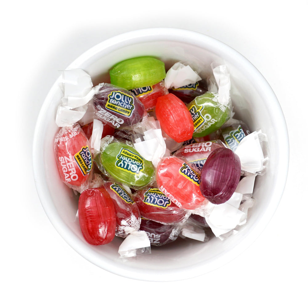 The Hampton JollyRanchers Zero Sugar Raspberry candies, convenient zero-sugar indulgence.
