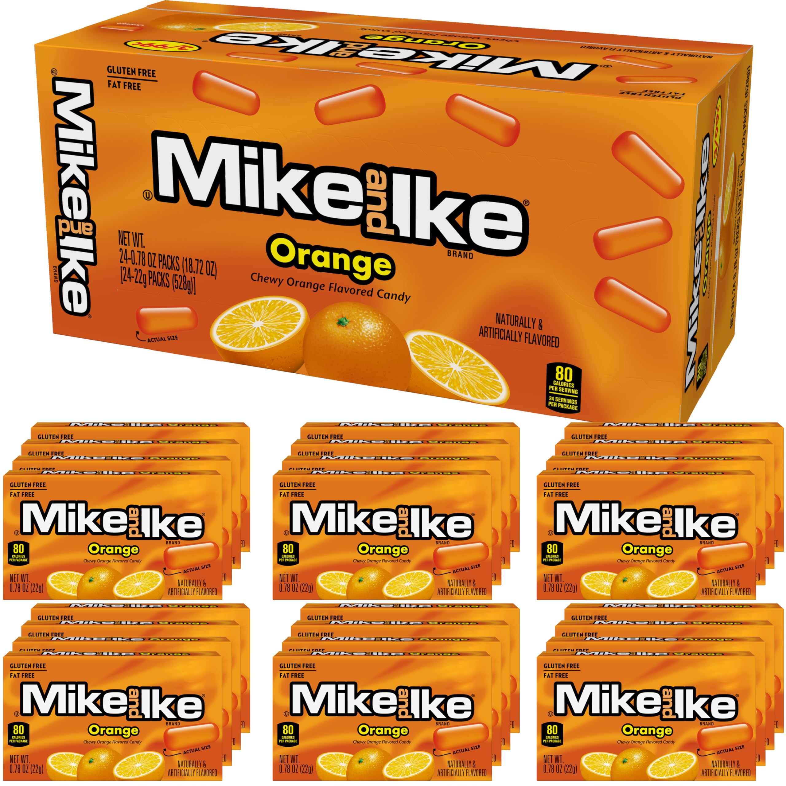 The Hampton Mike and Ike Orange pack, perfect for quick, shareable treats.