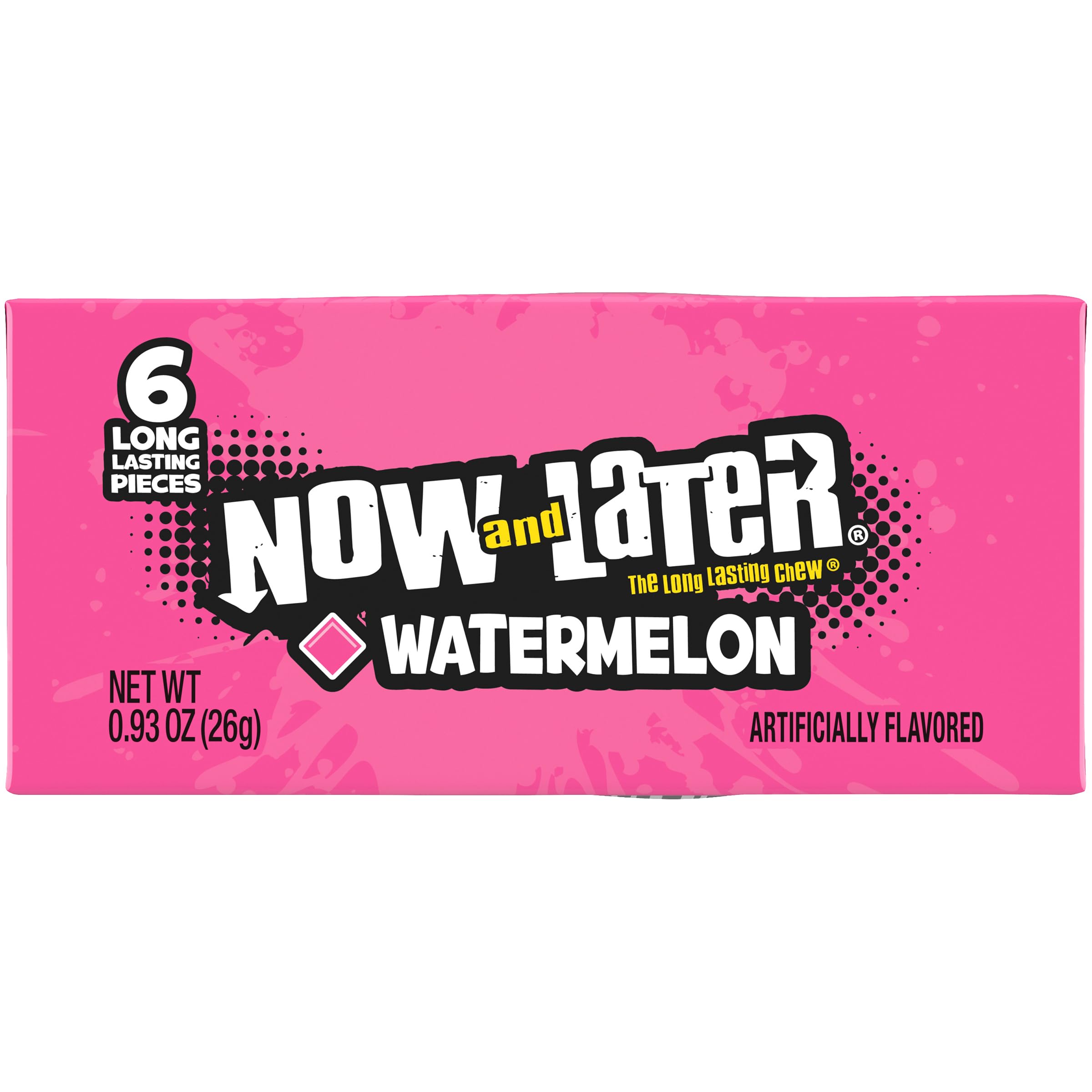 Now & Later taffy grape flavor colorful candy bite