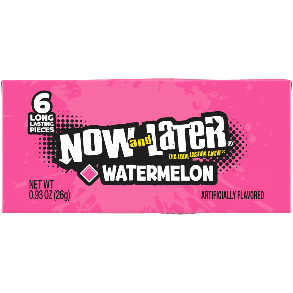 Now & Later taffy grape flavor colorful candy bite