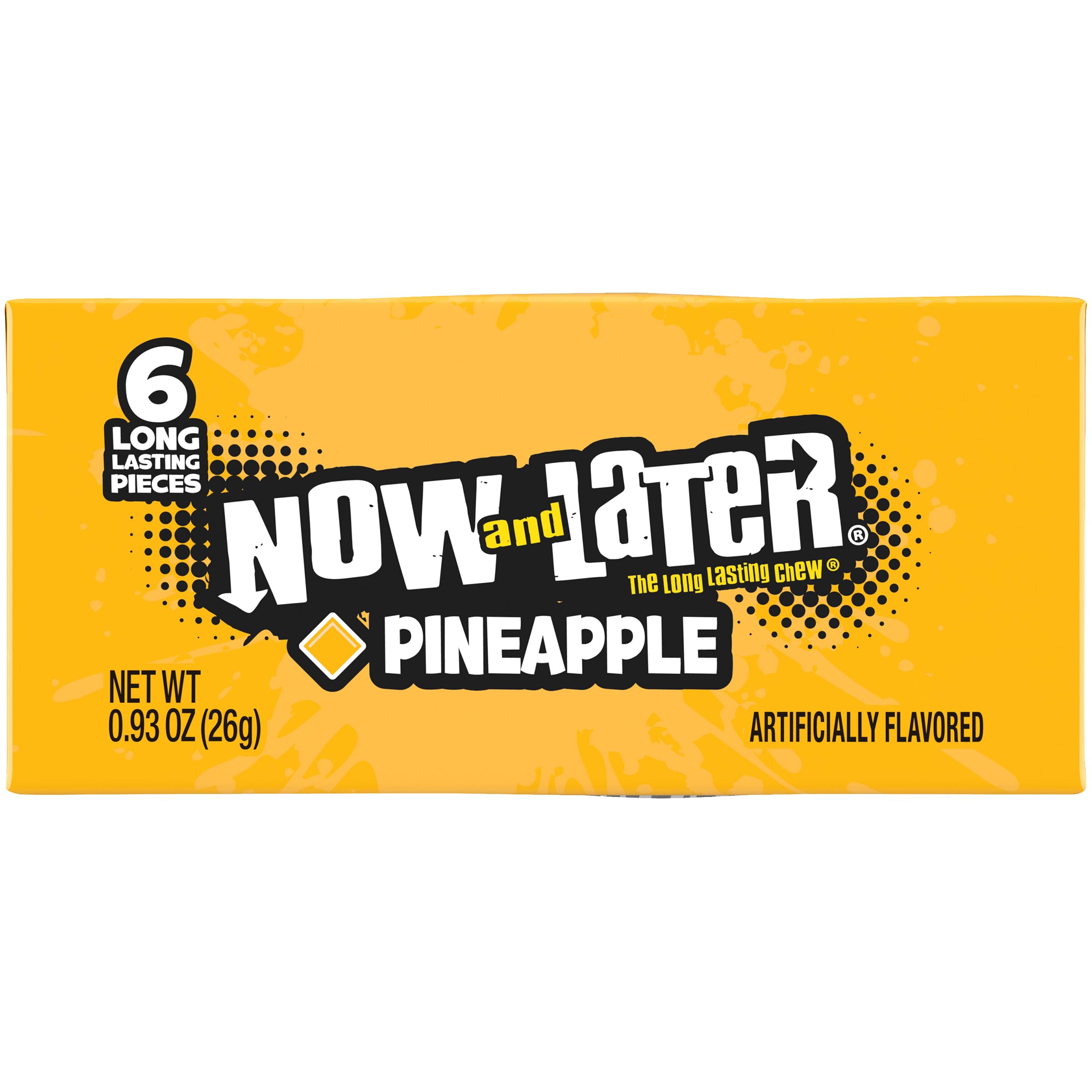 Now & Later taffy pineapple flavor tropical twist for breaks
