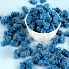 The Hampton Popcorn Company blue raspberry flavored gummies ideal for showers and parties.