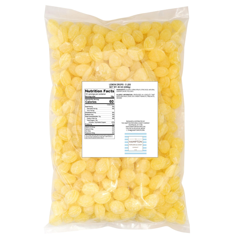 Close-up of Claeys Sanded Lemon Drops showing sparkling sugar crystals