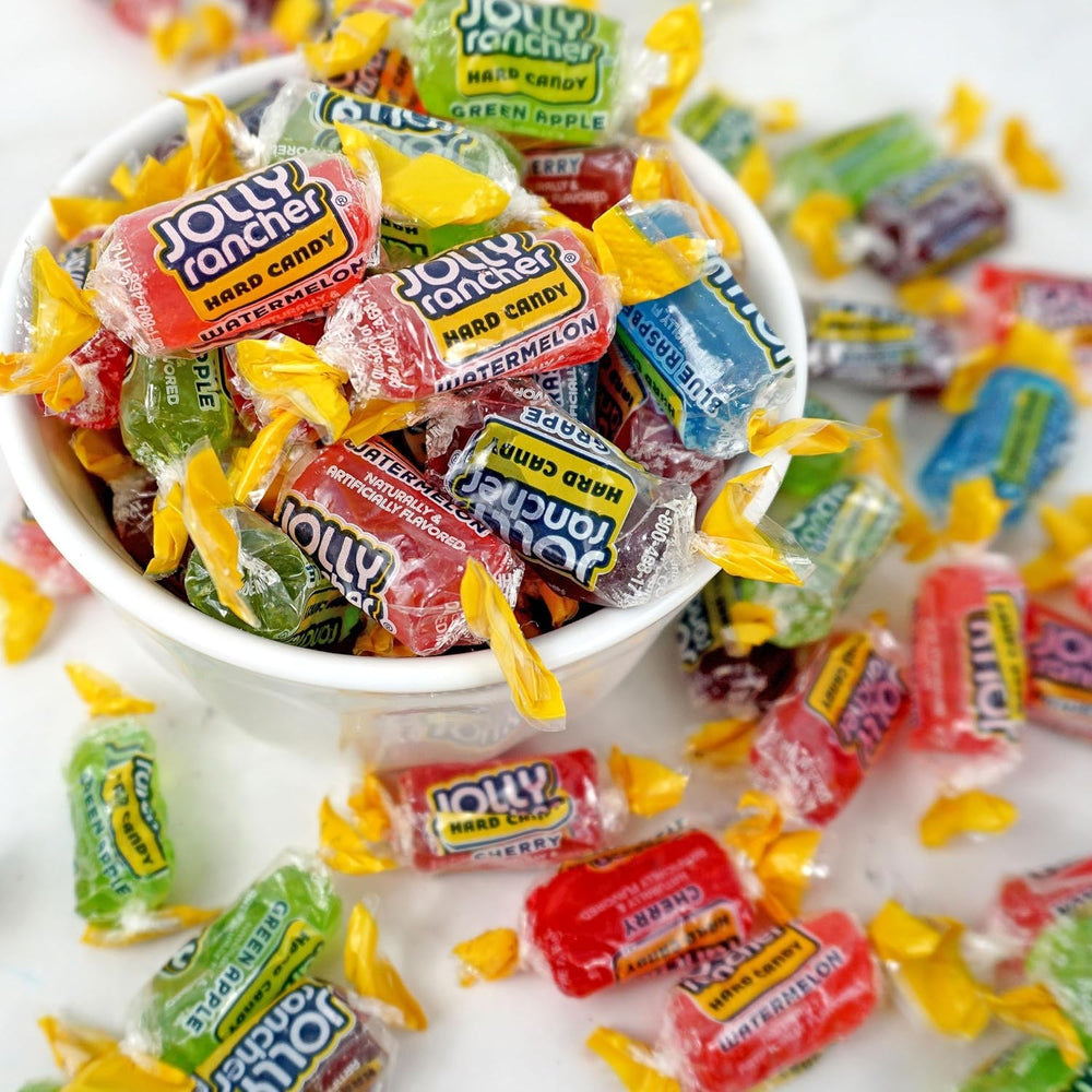 Assorted fruit flavors in Jolly Ranchers image 3, bulk bag ready for events and offices.
