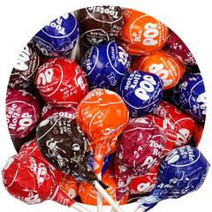 The Hampton Popcorn Company Tootsie Roll Pops with chocolate center, ideal for bulk parties.
