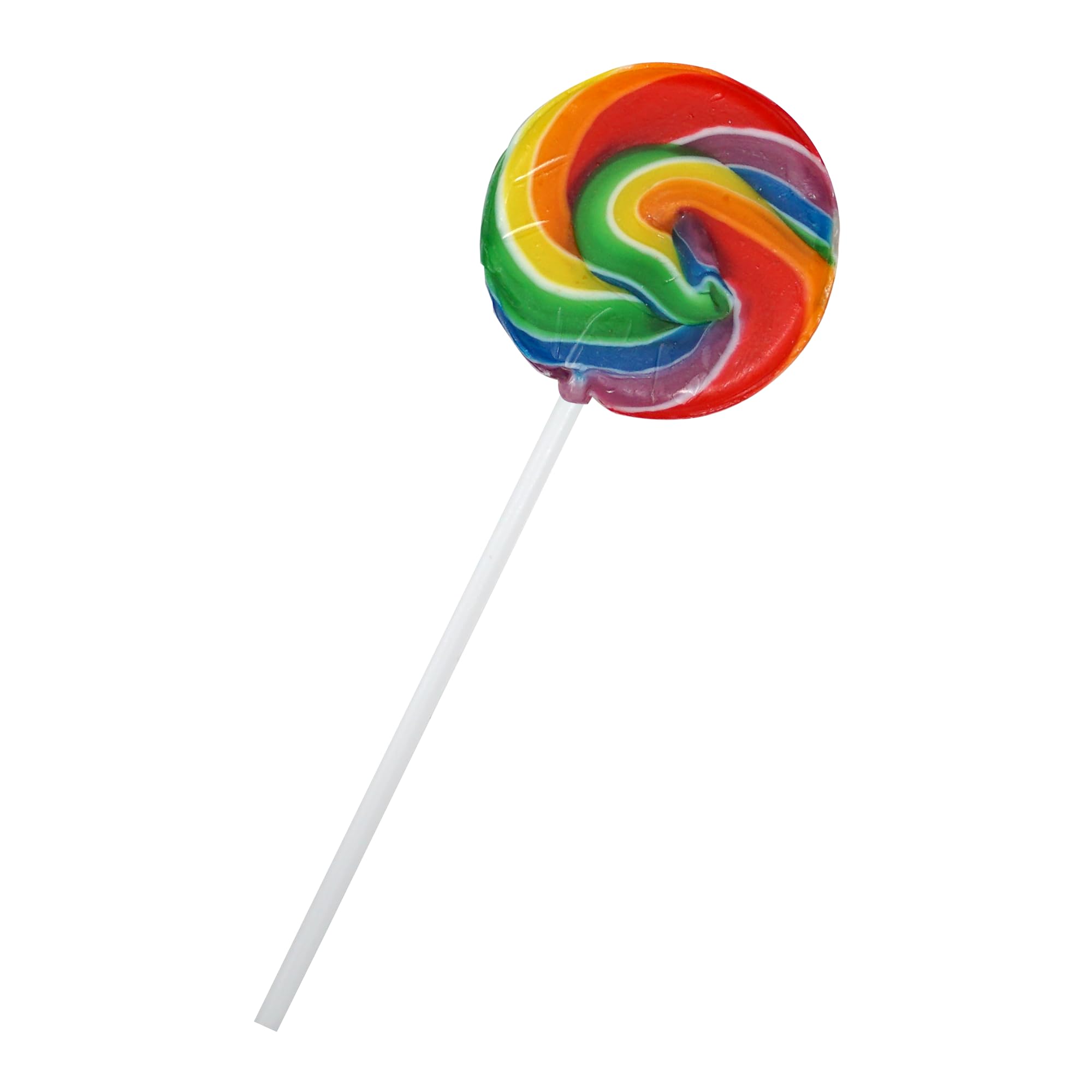The Hampton Rainbow Lollipop, approx 1.75-inch diameter and 5.5-inch tall