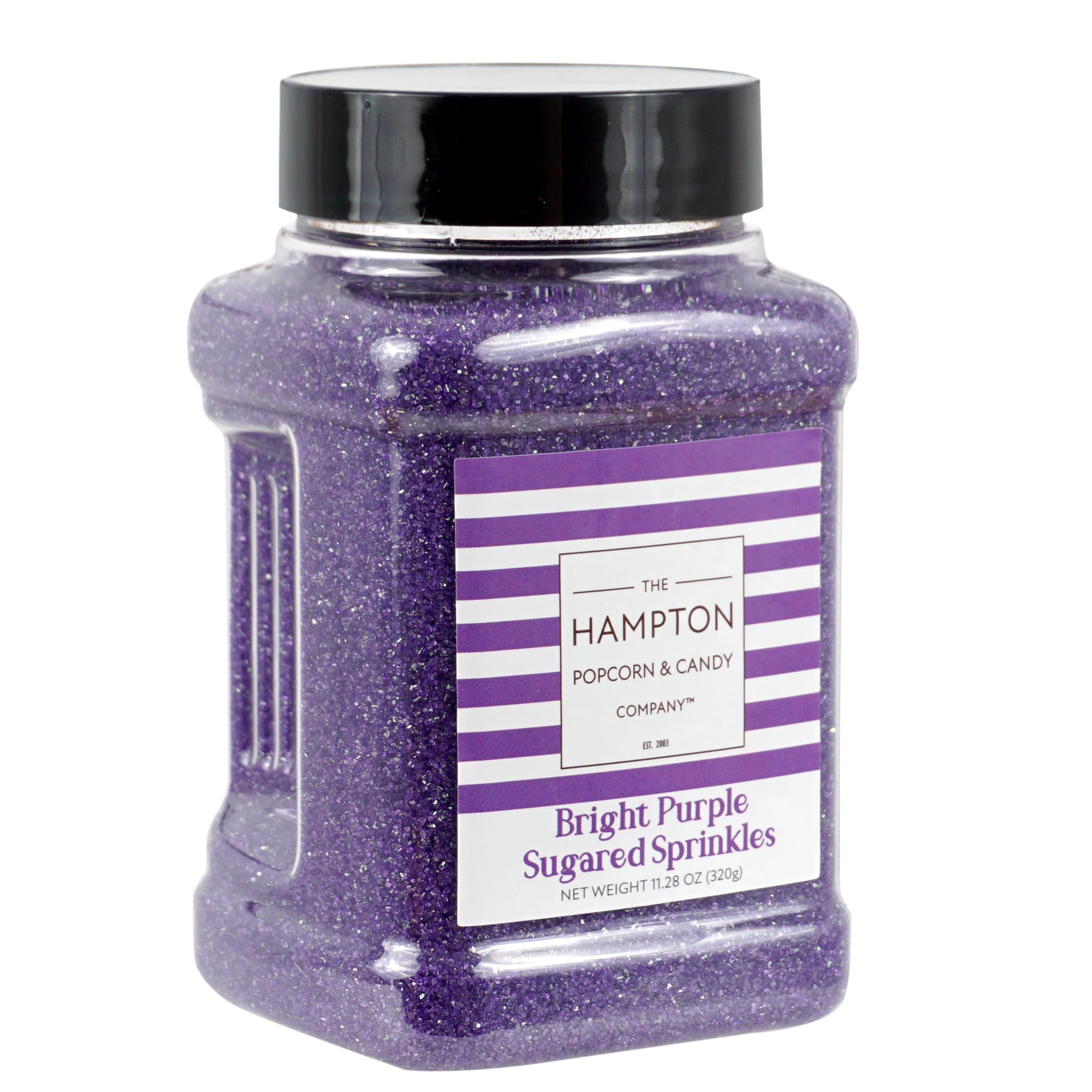 The Hampton sanding sugar jar in bright purple adds festive sparkle to cookies and cupcakes