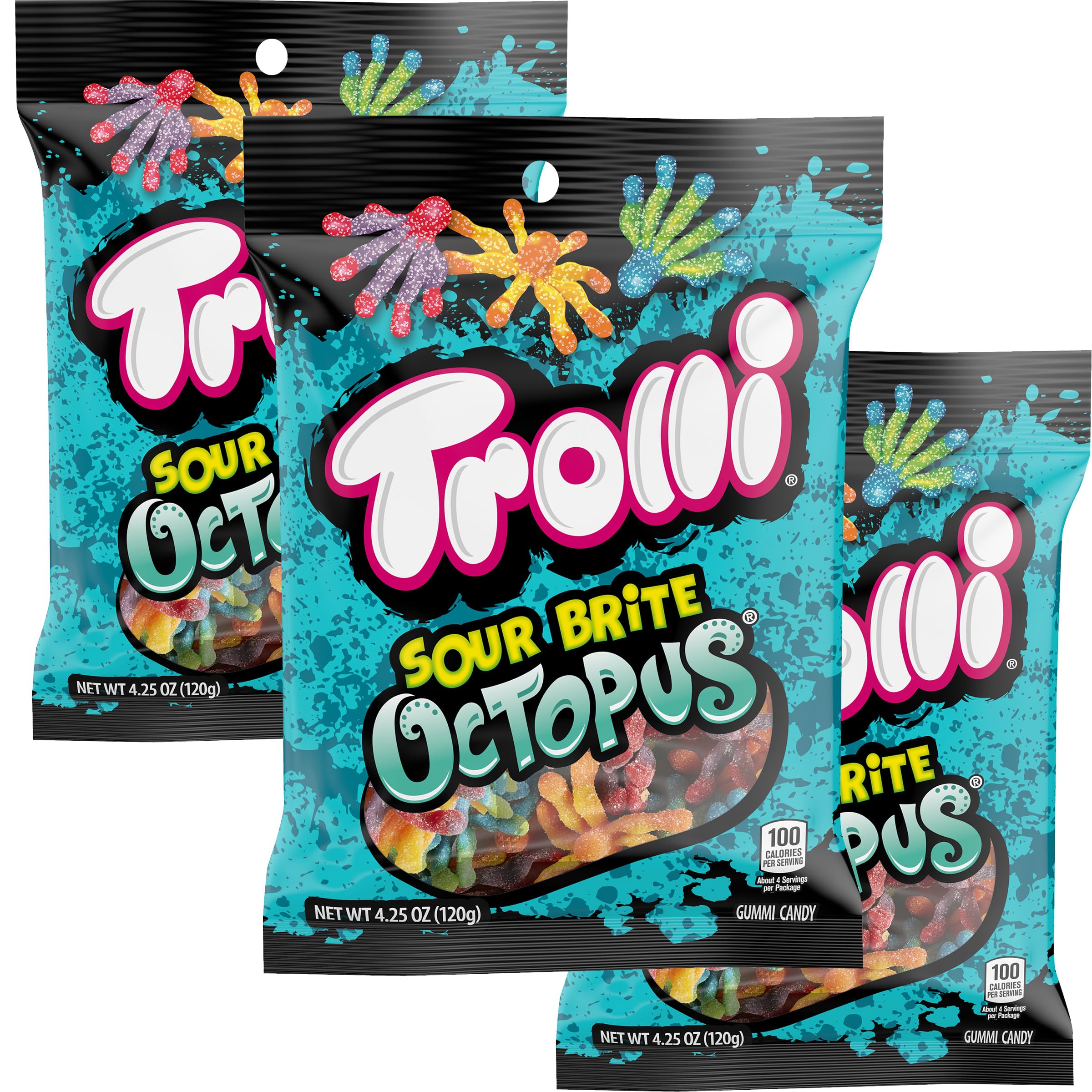 The Hampton Candy Sour Brite Octopus bag, tangy bites for lunchboxes.