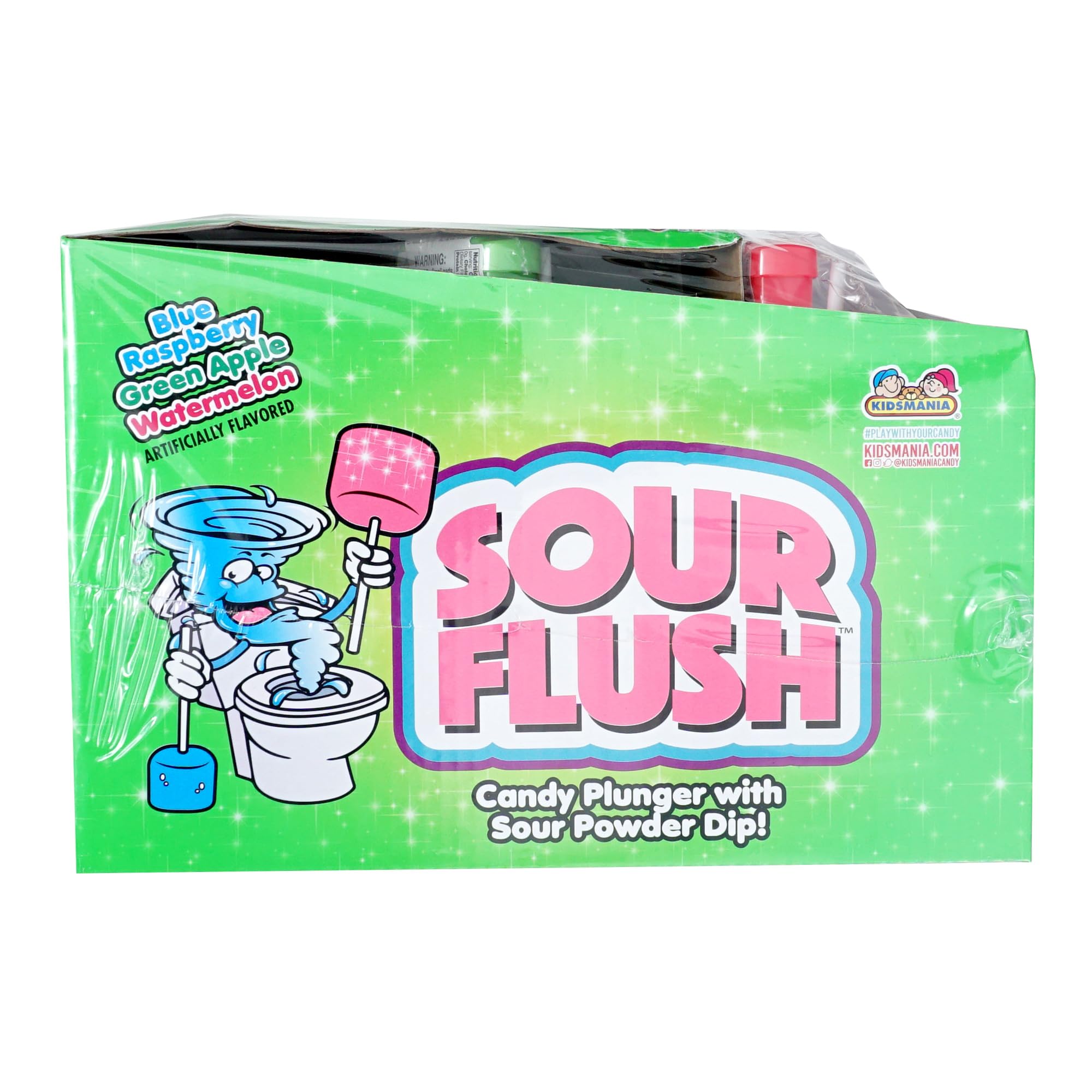Toilet container packaging from The Hampton Sour Flush candy set on a party table.