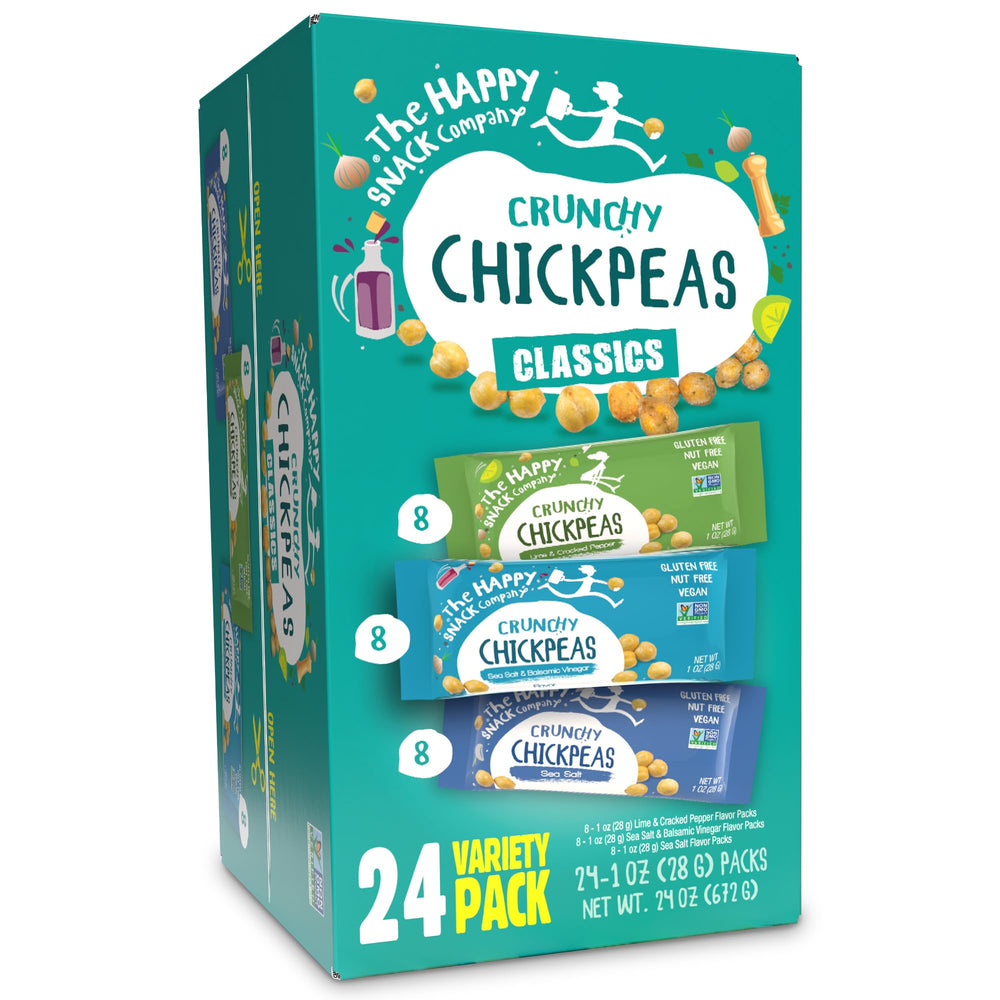The Happy Snack Company chickpeas classics sea salt 1oz — protein-packed snack for busy days.
