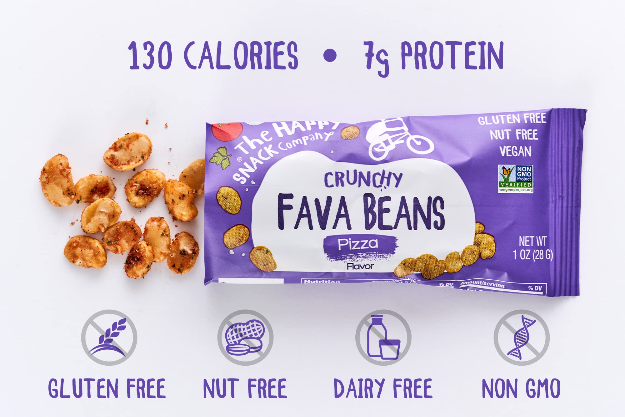 The Happy Snack Company packaging shot showing 24 x 1 oz pouches