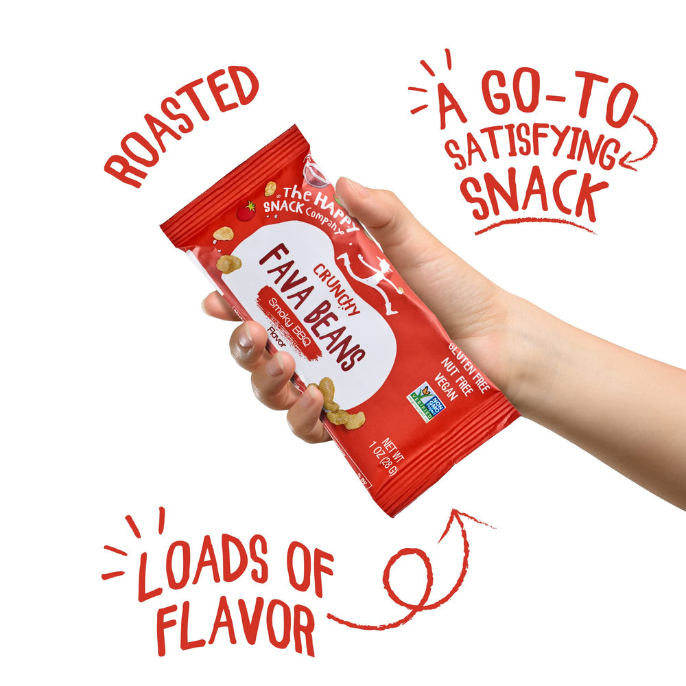 The Happy Snack Company fava beans seasoning close-up