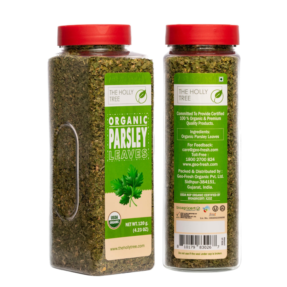 The Holly Tree herb green dried parsley sprinkle adds color and aroma