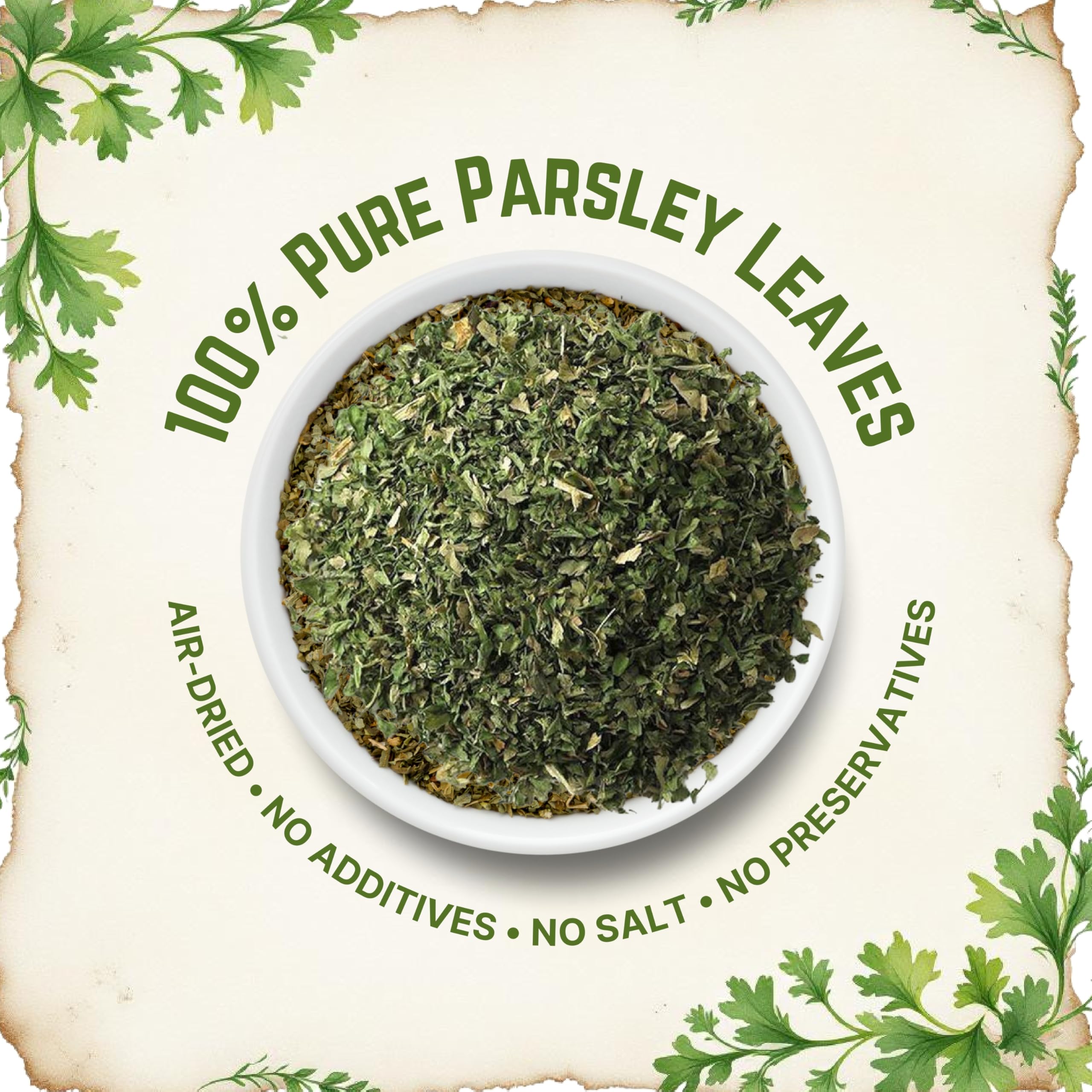 The Holly Tree Organic Parsley packaging in a pantry-friendly layout