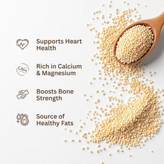 The Holly Tree sesame seeds toasted close-up, unlocking earthy aroma for dressings.