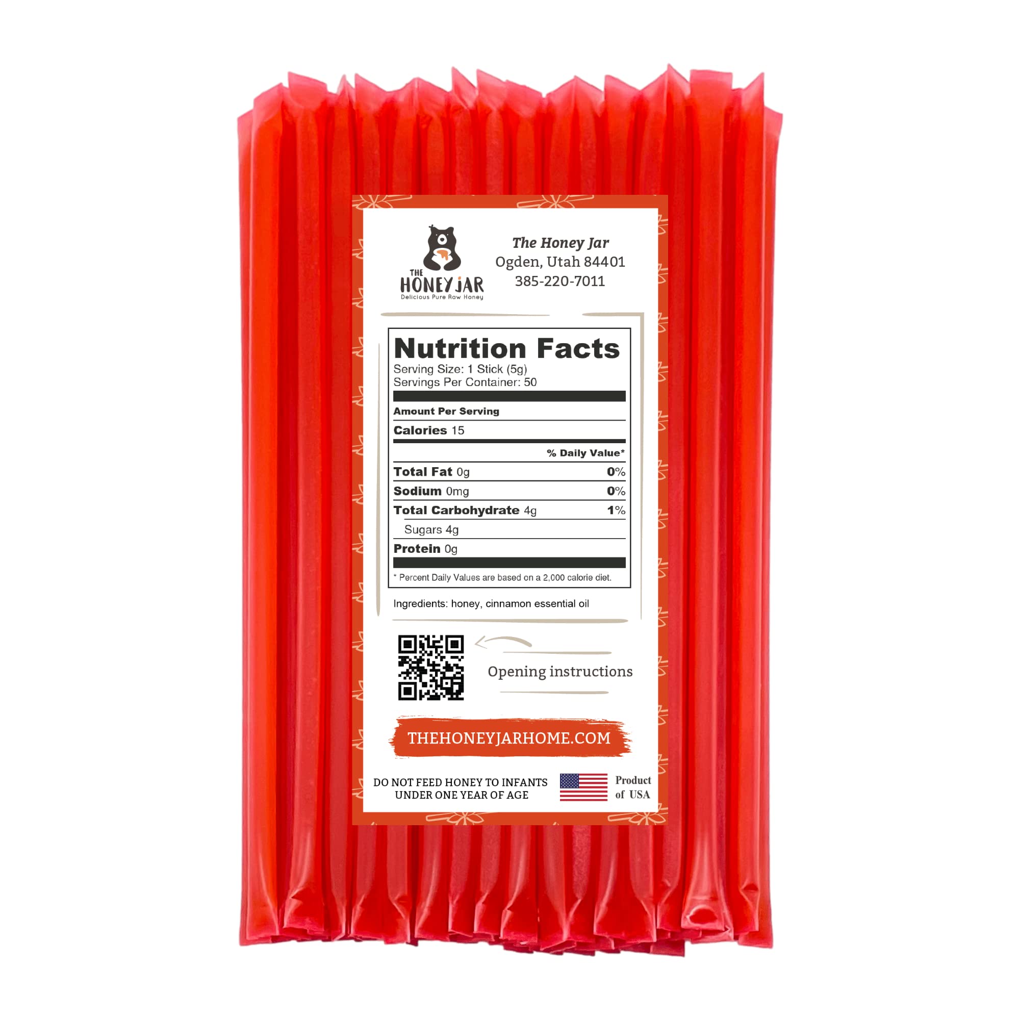 The Honey Jar Cinnamon Honey Stick coffee-sweetener adds flavor without artificial colors