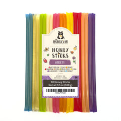 The Honey Jar packaging highlights premium local Utah honey sticks for everyday sweetness
