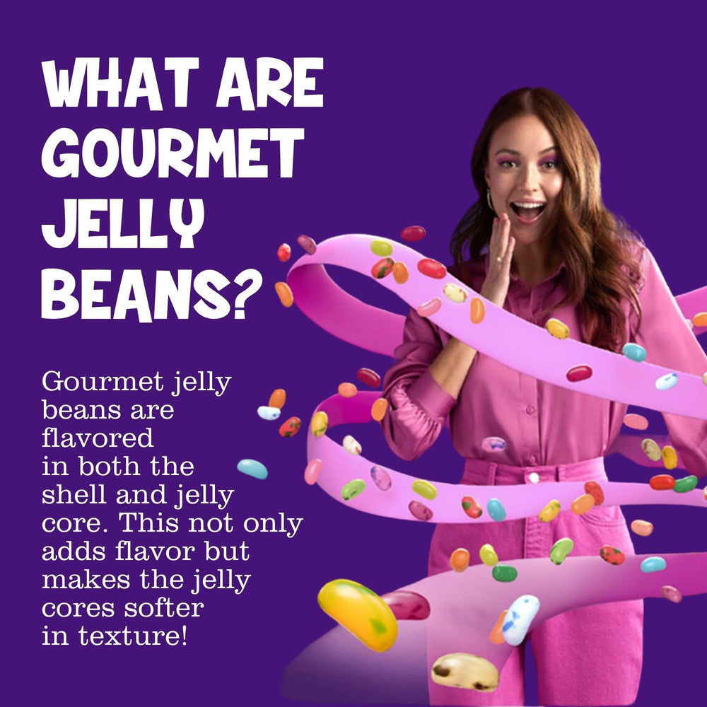 The Jelly Bean Planet variety assortment image featuring a jar with many flavors.