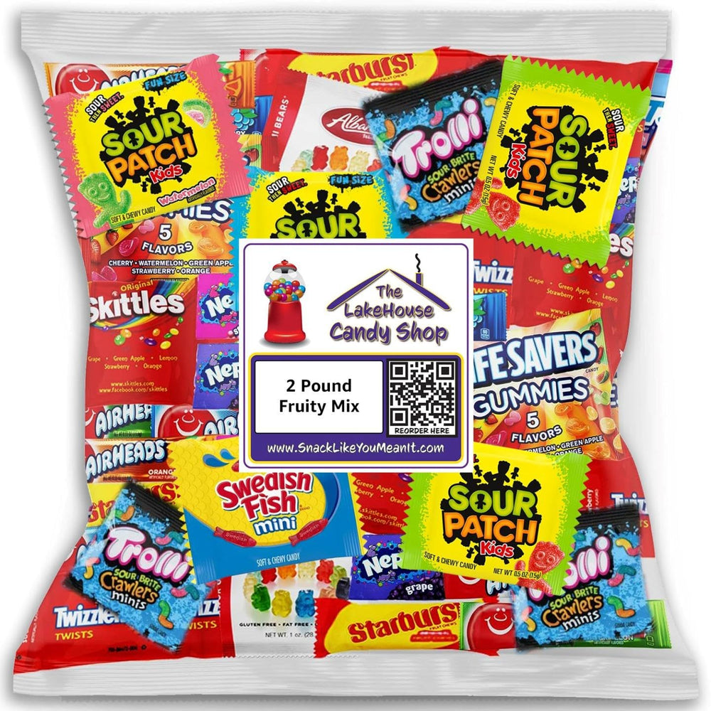 The LakeHouse assorted candy pack 2lb, vibrant colors ideal for party snack displays.