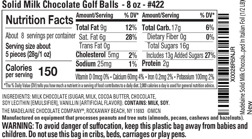 The Madelaine Golf Ball candy shown in a display, perfect for golf-themed events