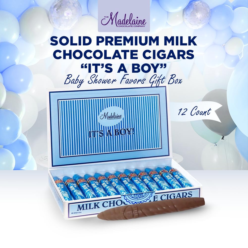 Madelaine cigar close-up highlighting premium blue foil wrapping and fine molding.