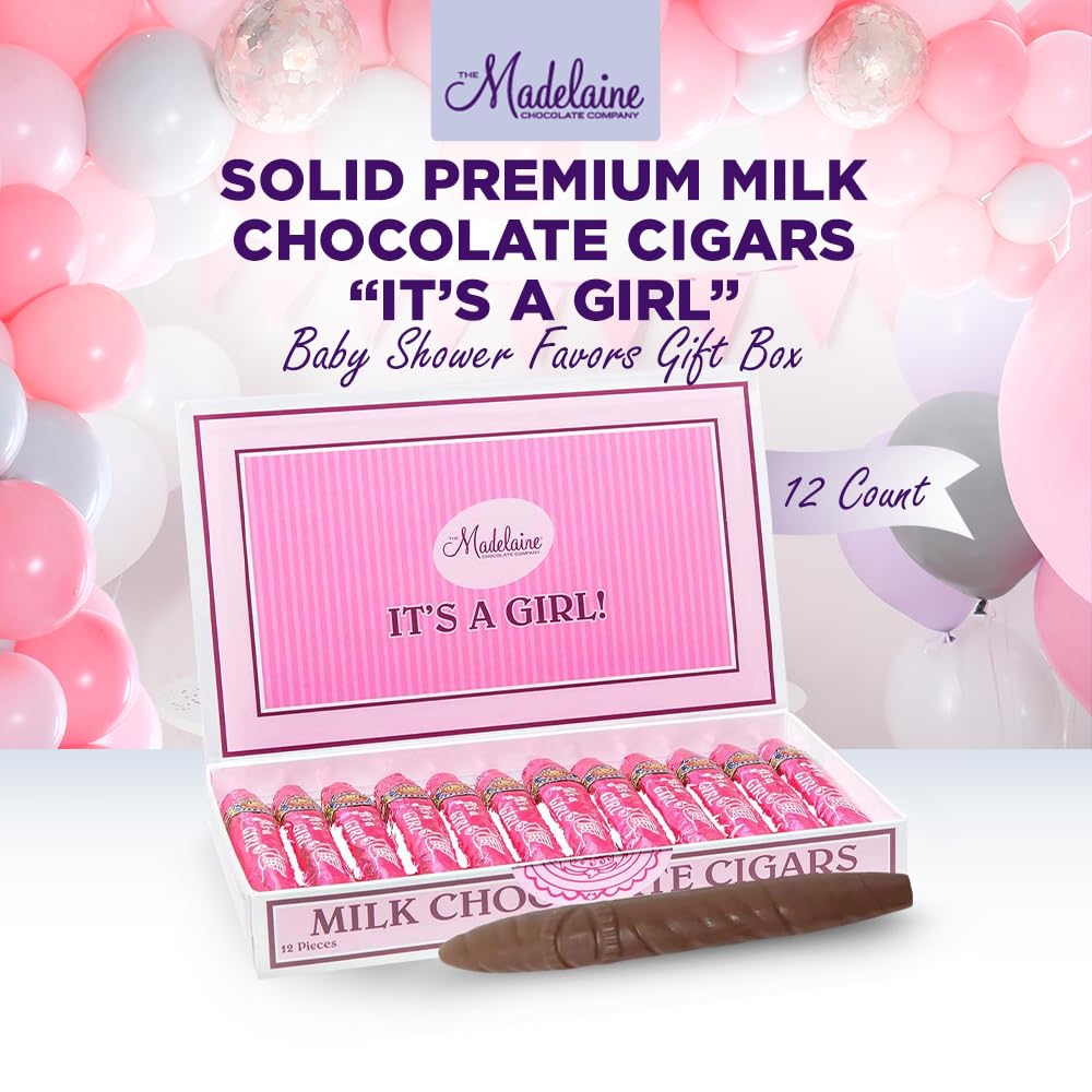 Madelaine Solid Milk Chocolate Cig, 12-piece box, perfect for gifting.