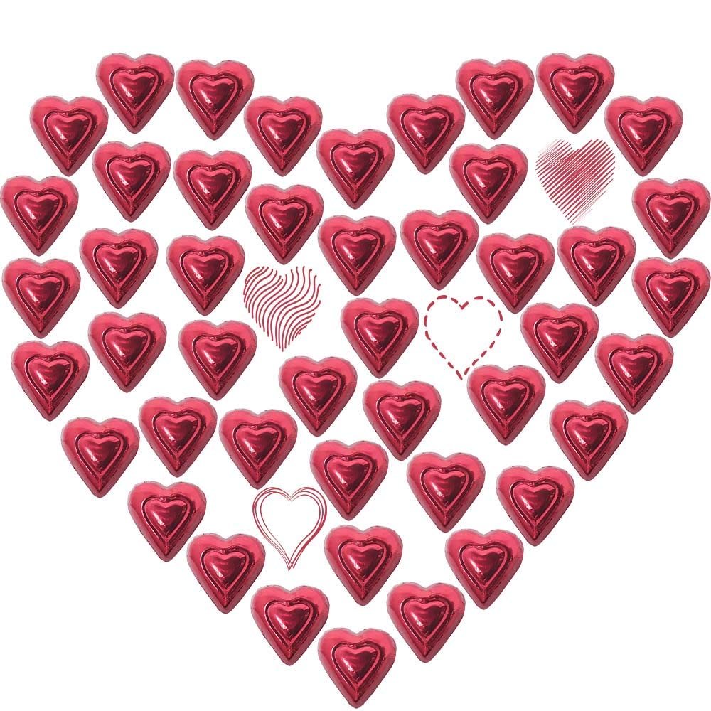 The Madelaine heart-shaped chocolates feature outlined center details for a premium look.