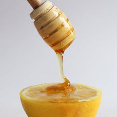 Close-up of natural honey crystals in raw honey
