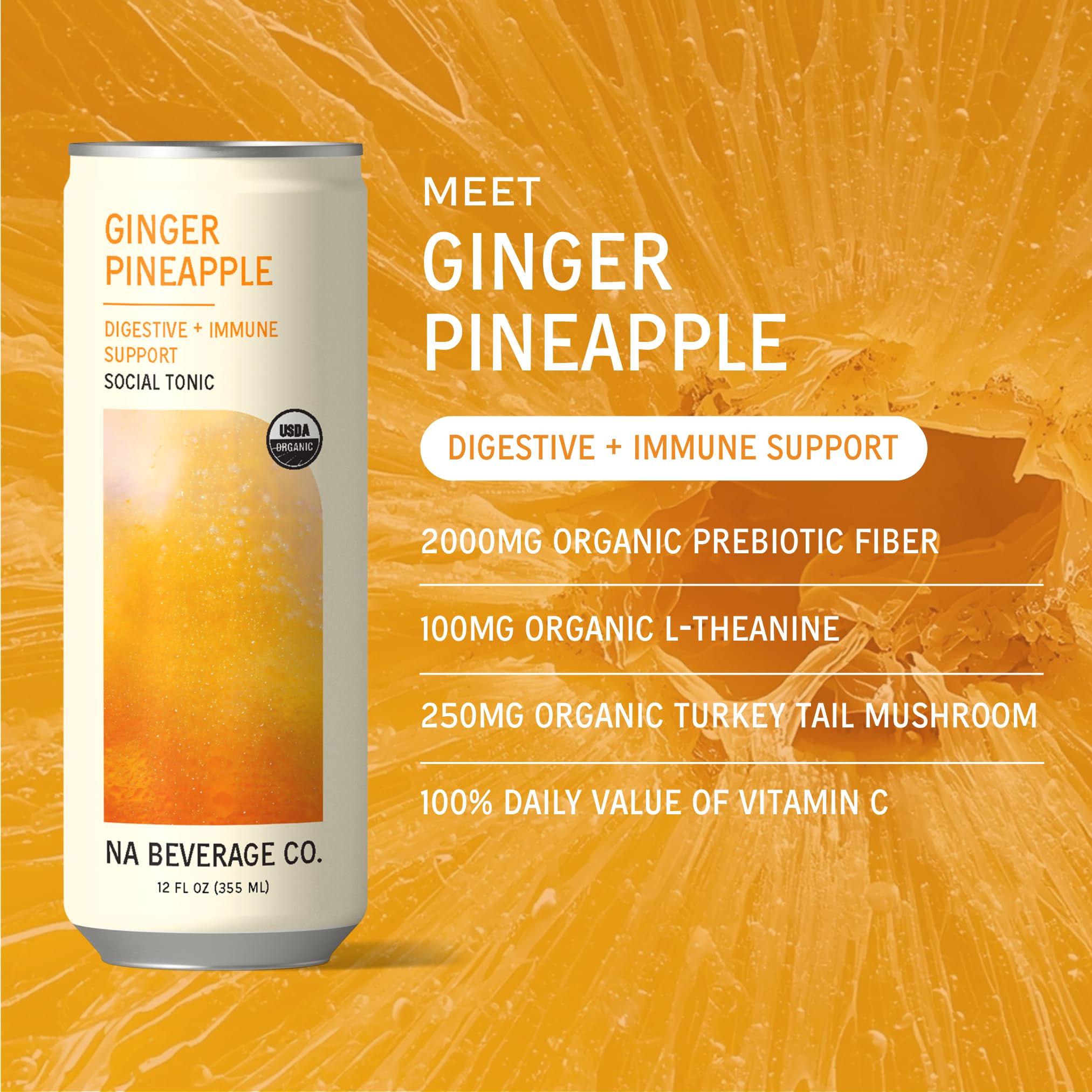 The NA Beverage Social Tonic 12oz can ready to sip
